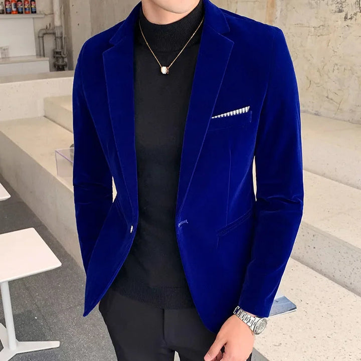 Daniel - Elegancka aksamitna marynarka męska zapewniająca stylowy wygląd