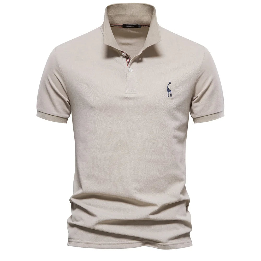 UrbanElite - Elegancka męska koszulka polo ze stylowym haftem zapewniająca ponadczasowy wygląd