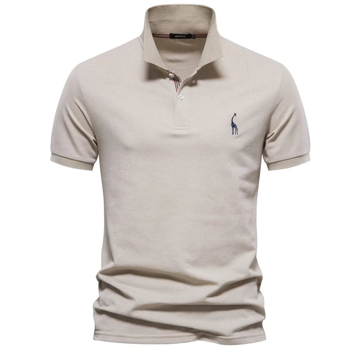 UrbanElite - Elegancka męska koszulka polo ze stylowym haftem zapewniająca ponadczasowy wygląd