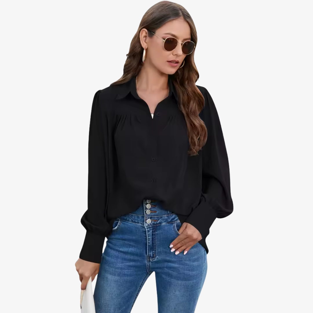 Elin - Elegancka szyfonowa bluzka w wyrafinowanym stylu