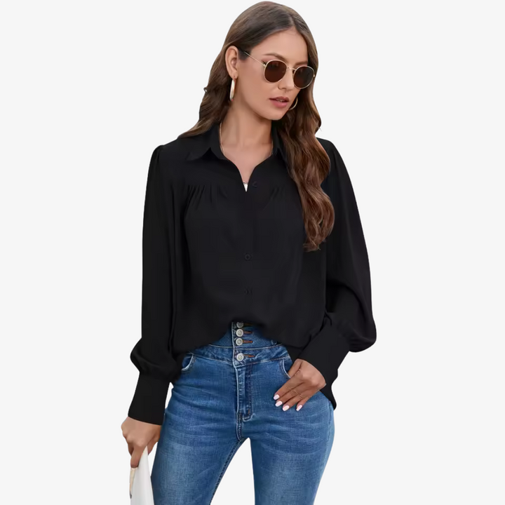 Elin - Elegancka szyfonowa bluzka w wyrafinowanym stylu
