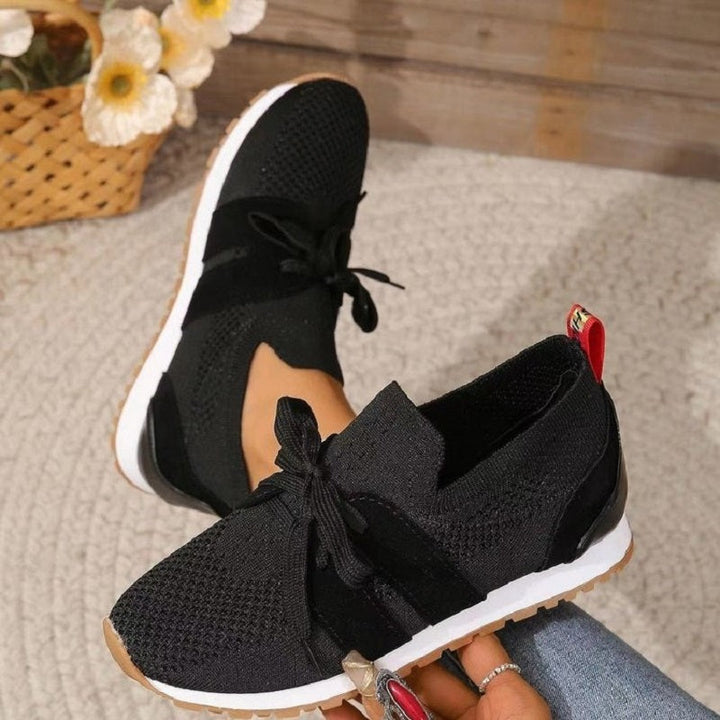 Sneakersy damskie z siateczki - Przewiewne i wytrzymałe bez sznurowadeł - Łatwy do zakładania fason