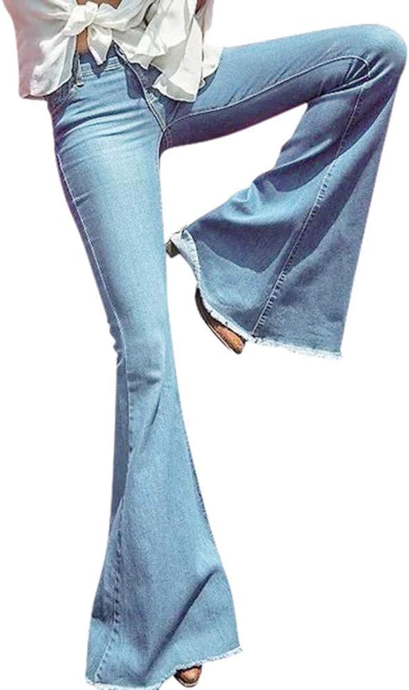 Elastyczne dżinsy bootcut o luźnym i modnym kroju