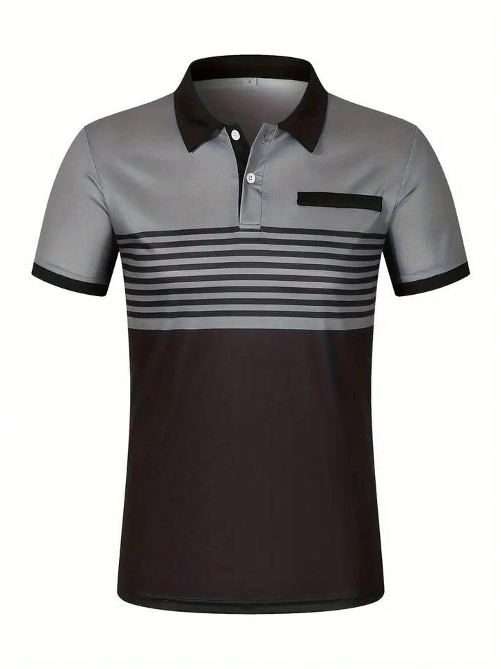 Koszulka polo dla mężczyzn - Slim Fit mit Streifenmuster - Kurzarm, casual i stilvoll