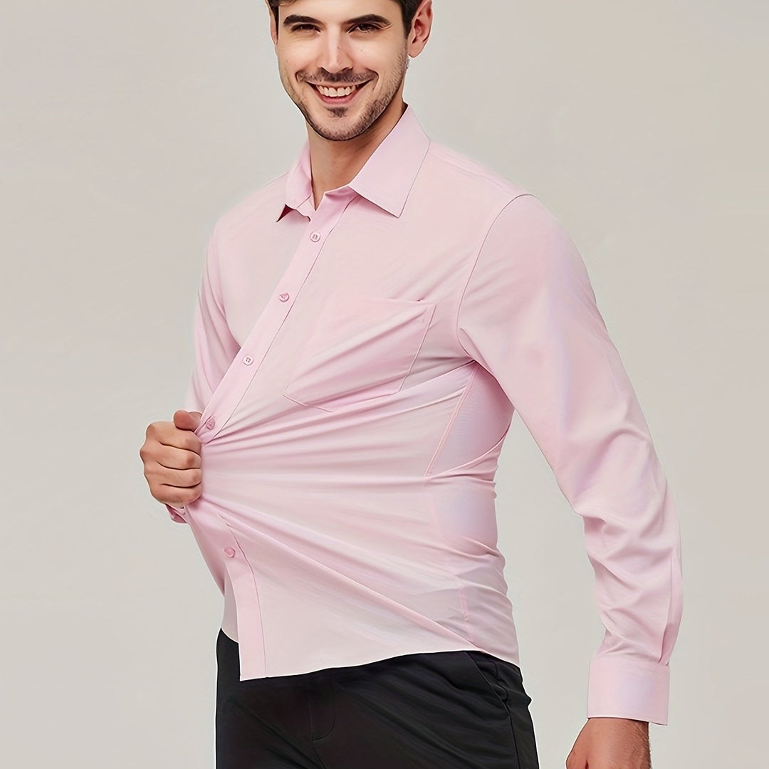 Kamizelka męska - Algodón transpirable - Corte moderno - Manga larga con botones