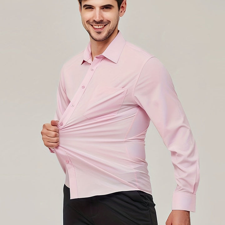 Kamizelka męska - Algodón transpirable - Corte moderno - Manga larga con botones