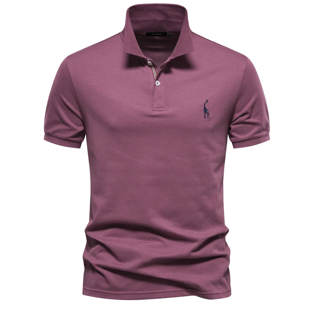 UrbanElite - Elegancka męska koszulka polo ze stylowym haftem zapewniająca ponadczasowy wygląd