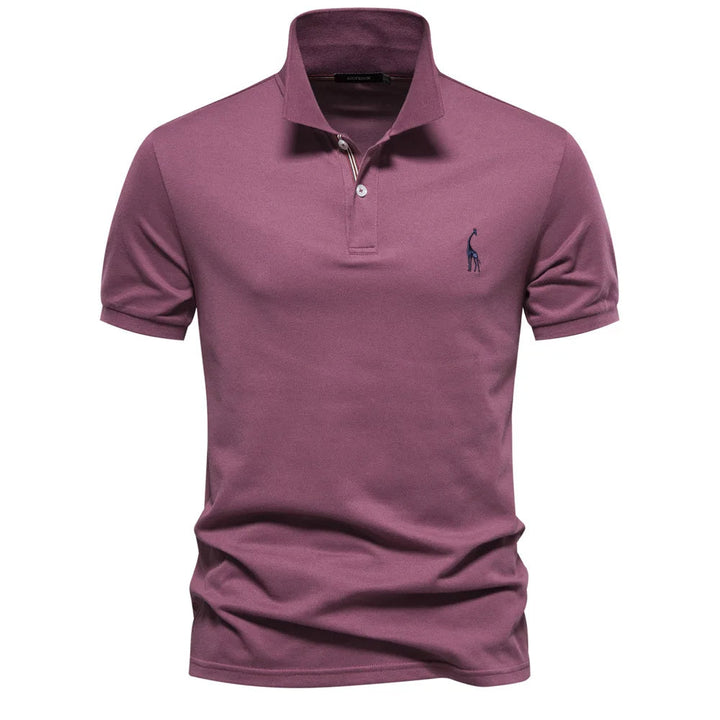 UrbanElite - Elegancka męska koszulka polo ze stylowym haftem zapewniająca ponadczasowy wygląd
