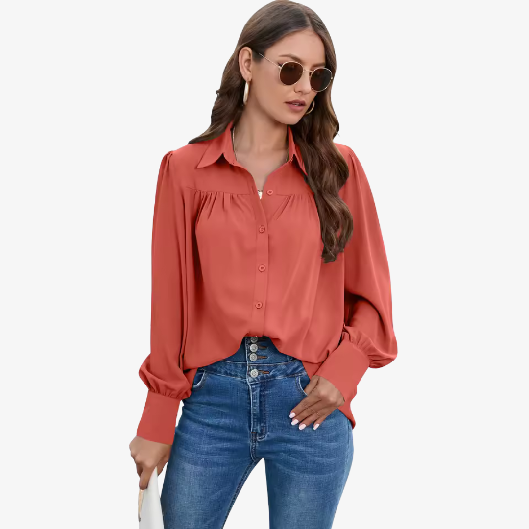Elin - Elegancka szyfonowa bluzka w wyrafinowanym stylu