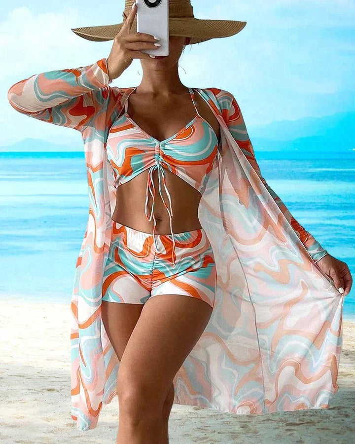 Komplet bikini Fleuri Élégant 3 Pièces dla kobiet
