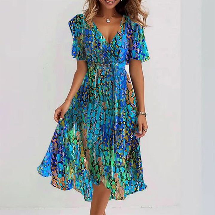 Szlafrok Florale Élégante | Tenue Chic pour Femmes | Design Polyester Polyvalent pour Toutes les Saisons