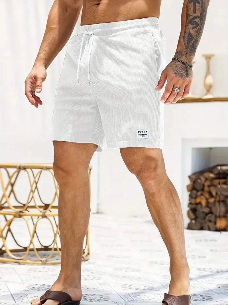 Szorty Casual pour Hommes - Tissu Léger et Respirant - Taille Élastique avec Cordons de Serrage