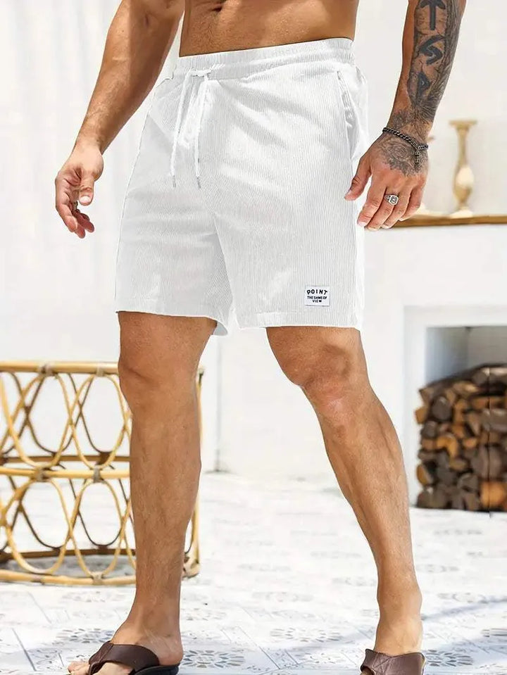 Szorty Casual pour Hommes - Tissu Léger et Respirant - Taille Élastique avec Cordons de Serrage