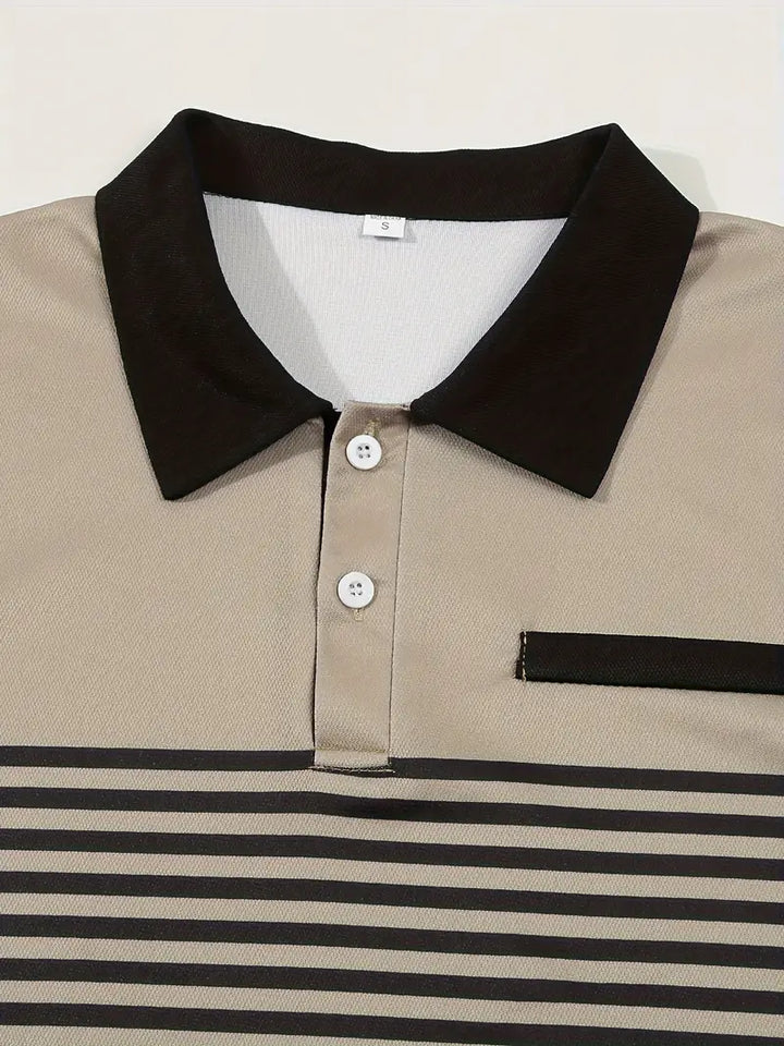 Koszulka polo dla mężczyzn - Slim Fit mit Streifenmuster - Kurzarm, casual i stilvoll