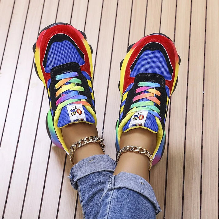 Sneakersy dla kobiet - Mesh Respirant - Semelle Cushionnée - Design Low Top - Style Urbain et Confort