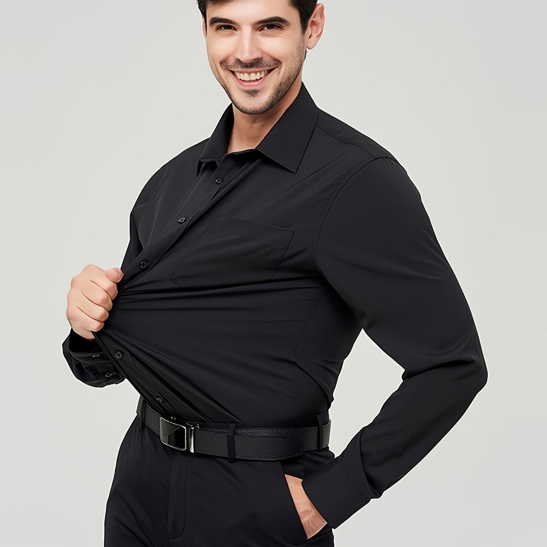 Kamizelka męska - Algodón transpirable - Corte moderno - Manga larga con botones