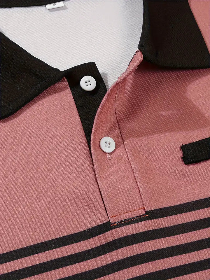 Koszulka polo dla mężczyzn - Slim Fit mit Streifenmuster - Kurzarm, casual i stilvoll