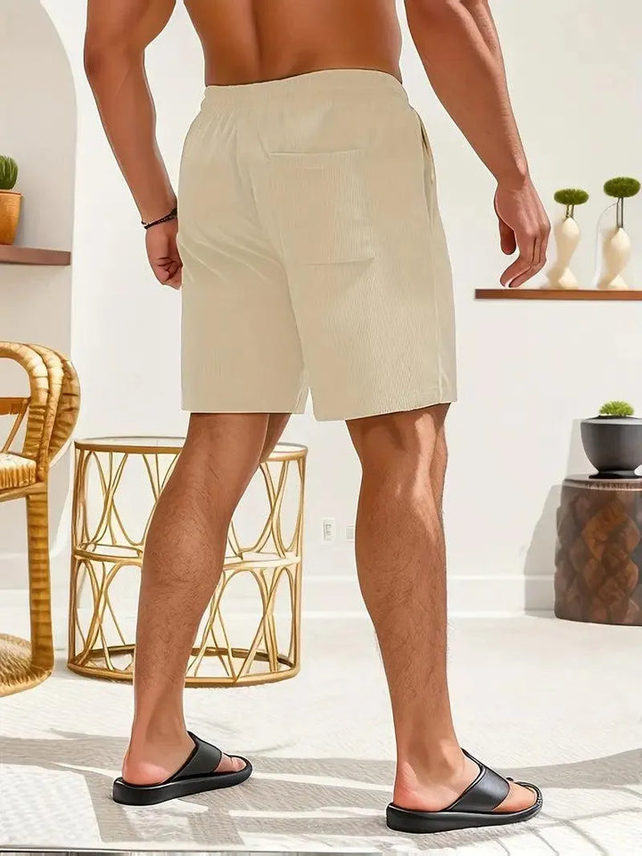 Szorty Casual pour Hommes - Tissu Léger et Respirant - Taille Élastique avec Cordons de Serrage