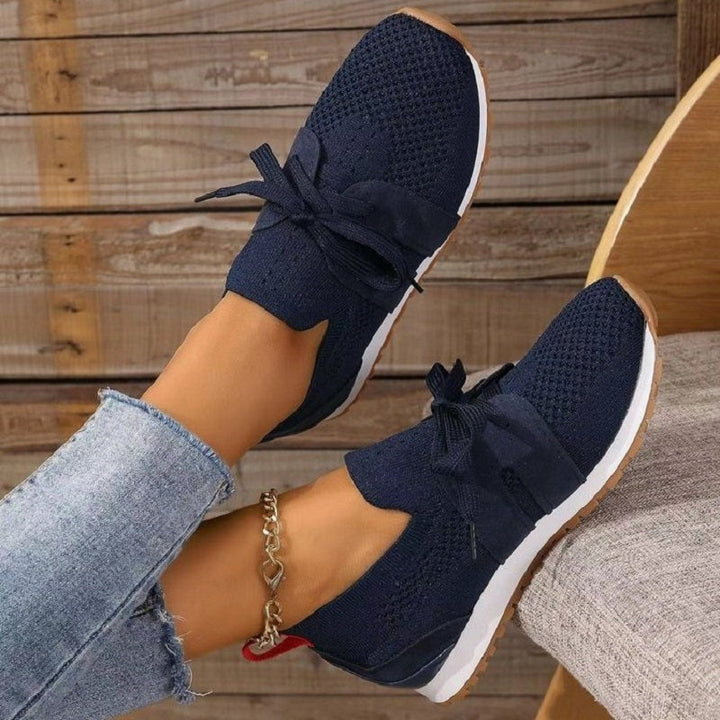Sneakersy damskie z siateczki - Przewiewne i wytrzymałe bez sznurowadeł - Łatwy do zakładania fason