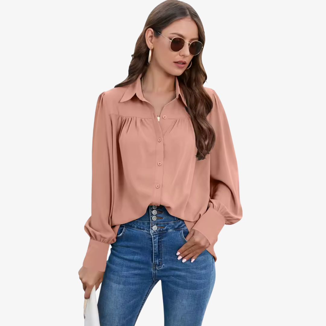 Elin - Elegancka szyfonowa bluzka w wyrafinowanym stylu
