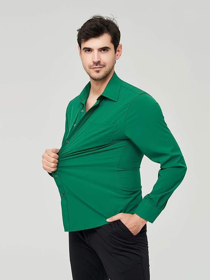 Kamizelka męska - Algodón transpirable - Corte moderno - Manga larga con botones