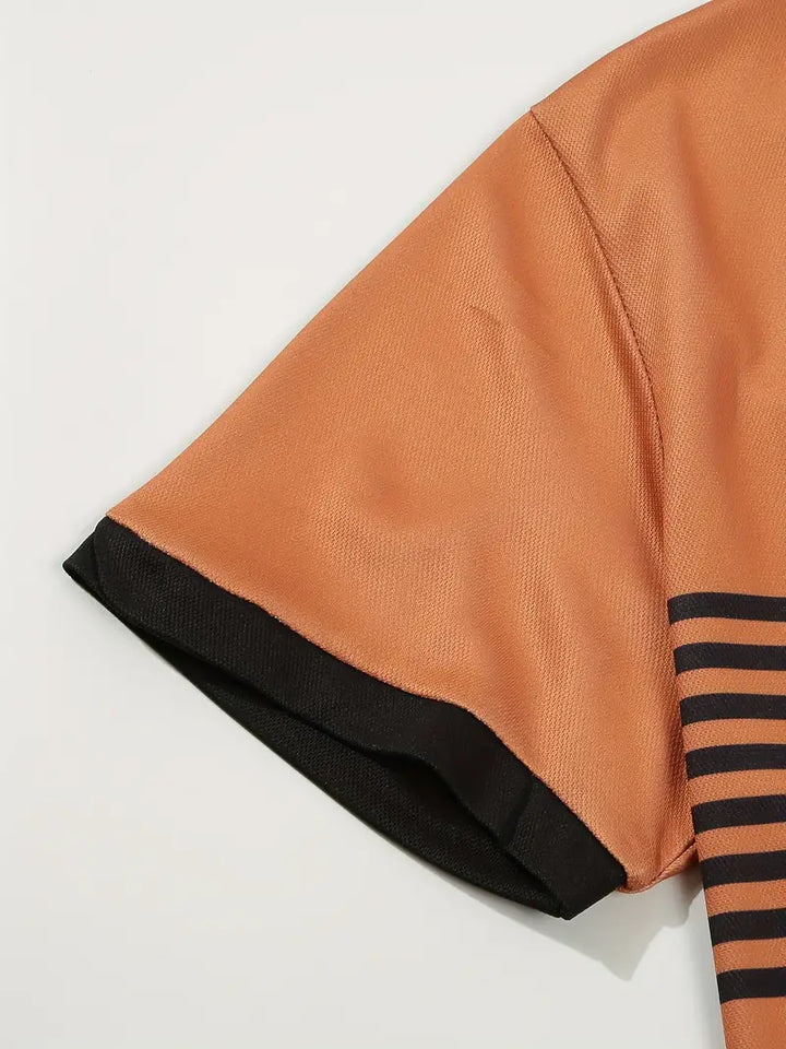 Koszulka polo dla mężczyzn - Slim Fit mit Streifenmuster - Kurzarm, casual i stilvoll