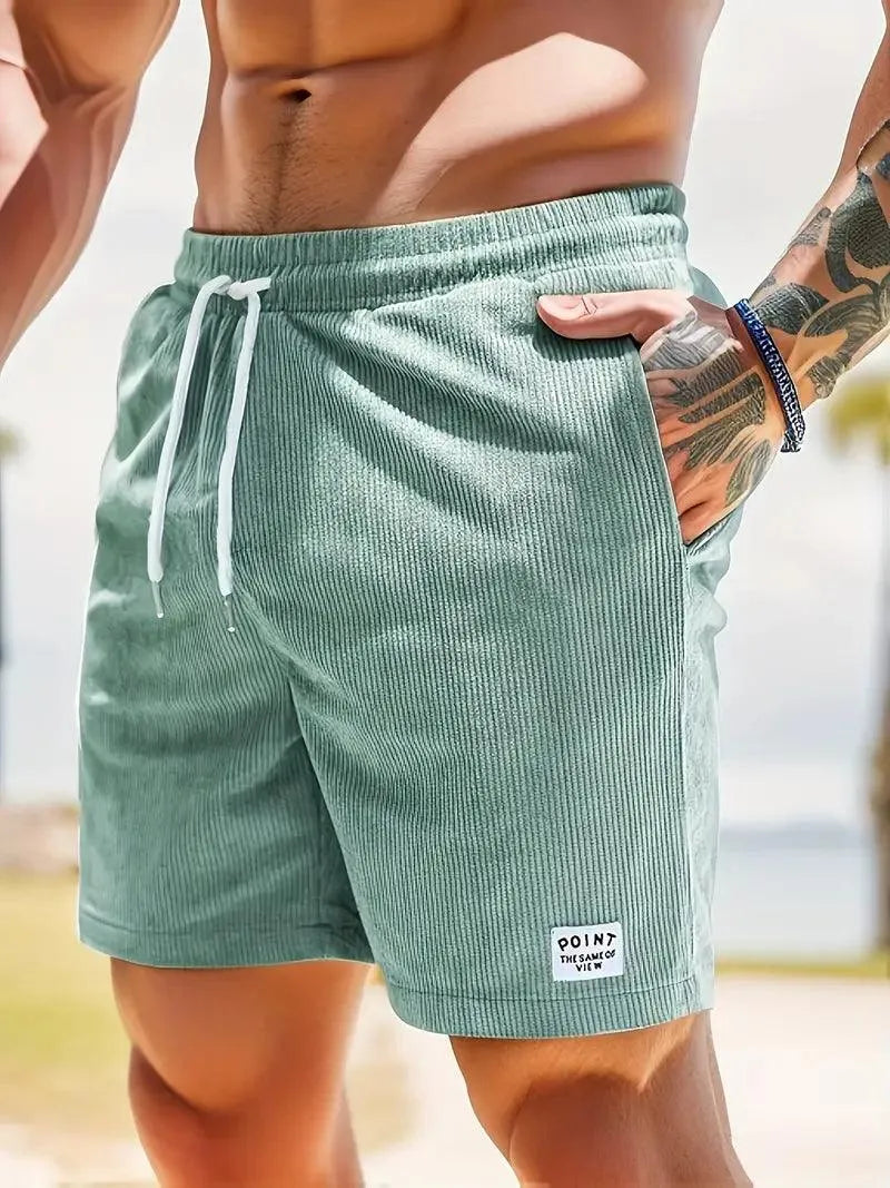 Szorty Casual pour Hommes - Tissu Léger et Respirant - Taille Élastique avec Cordons de Serrage
