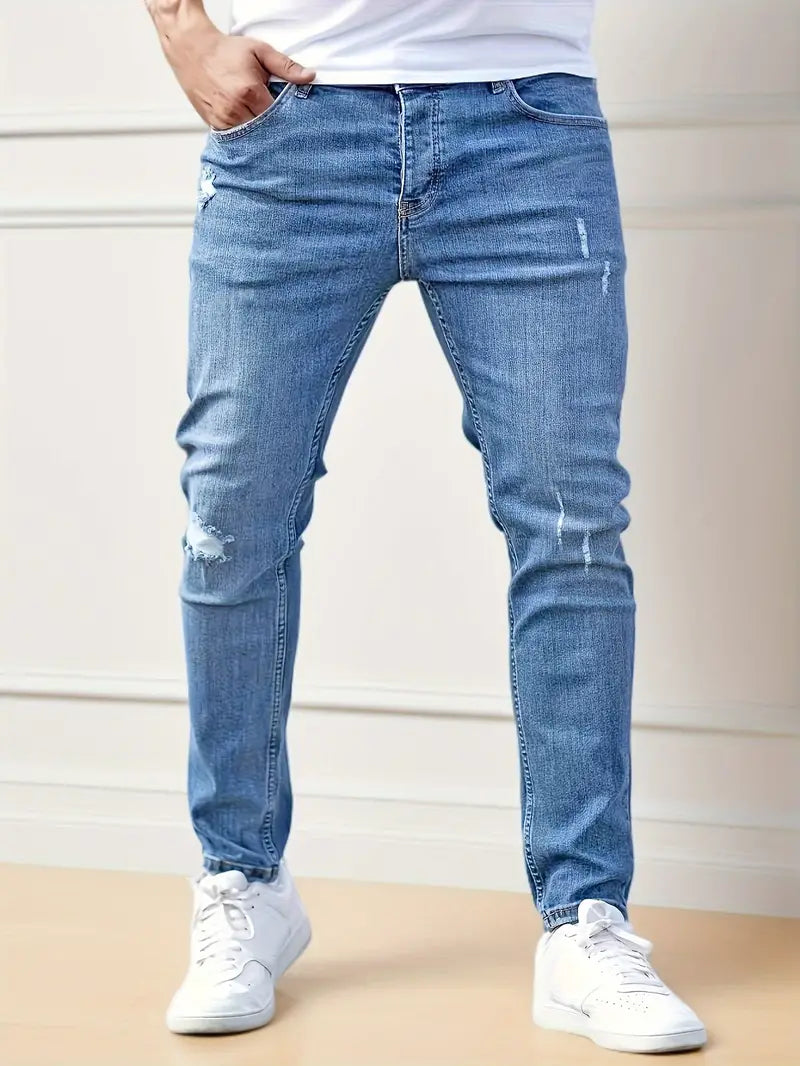 Eleganckie dżinsy męskie Slim Fit Stretch dla wygody i stylu