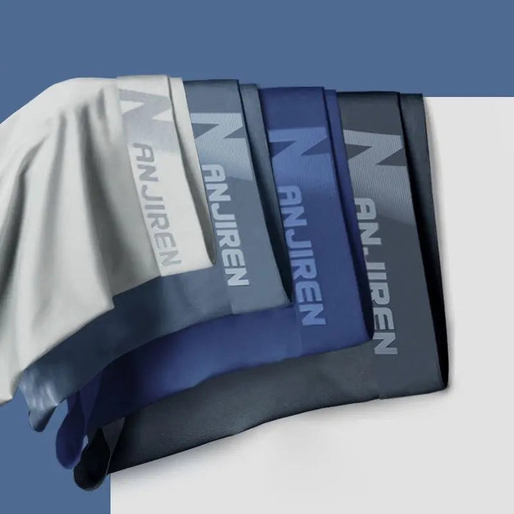 FrostFlex Luksusowy zestaw jedwabiście miękkich bokserek męskich - 4 części dla najwyższego komfortu
