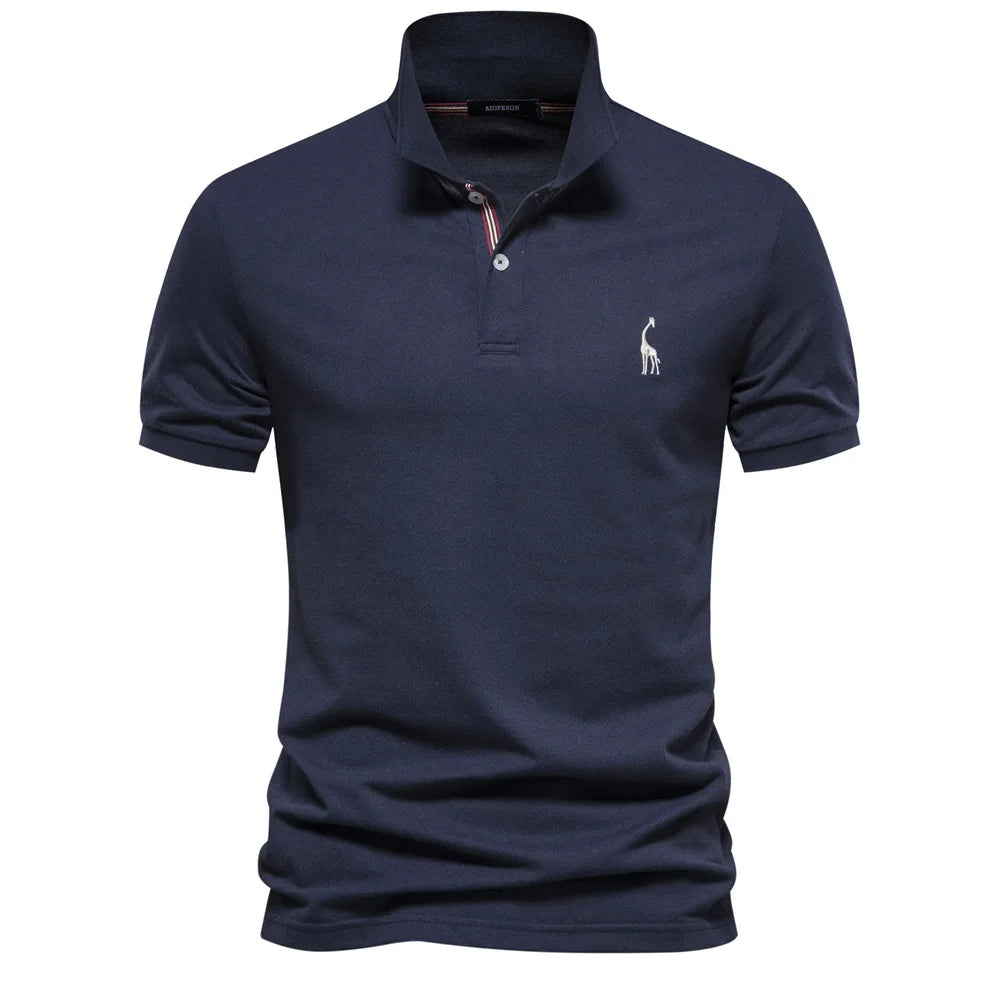 UrbanElite - Elegancka męska koszulka polo ze stylowym haftem zapewniająca ponadczasowy wygląd