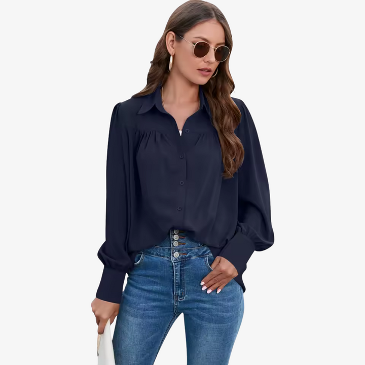 Elin - Elegancka szyfonowa bluzka w wyrafinowanym stylu