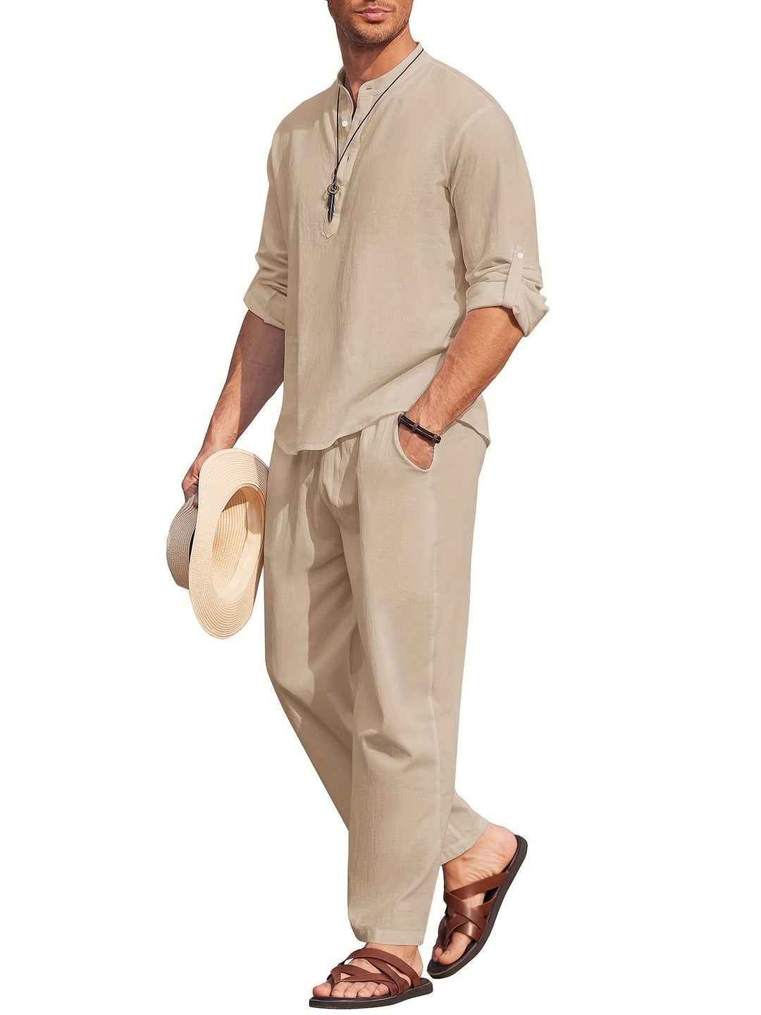 Zestaw Lin en Linen Léger et Écologique pour l'Été Homme