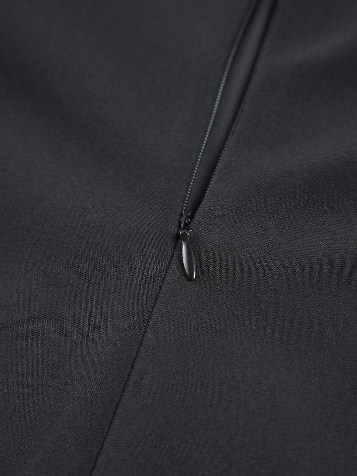 Elegant Strapless Pleated Midi Dress for Women