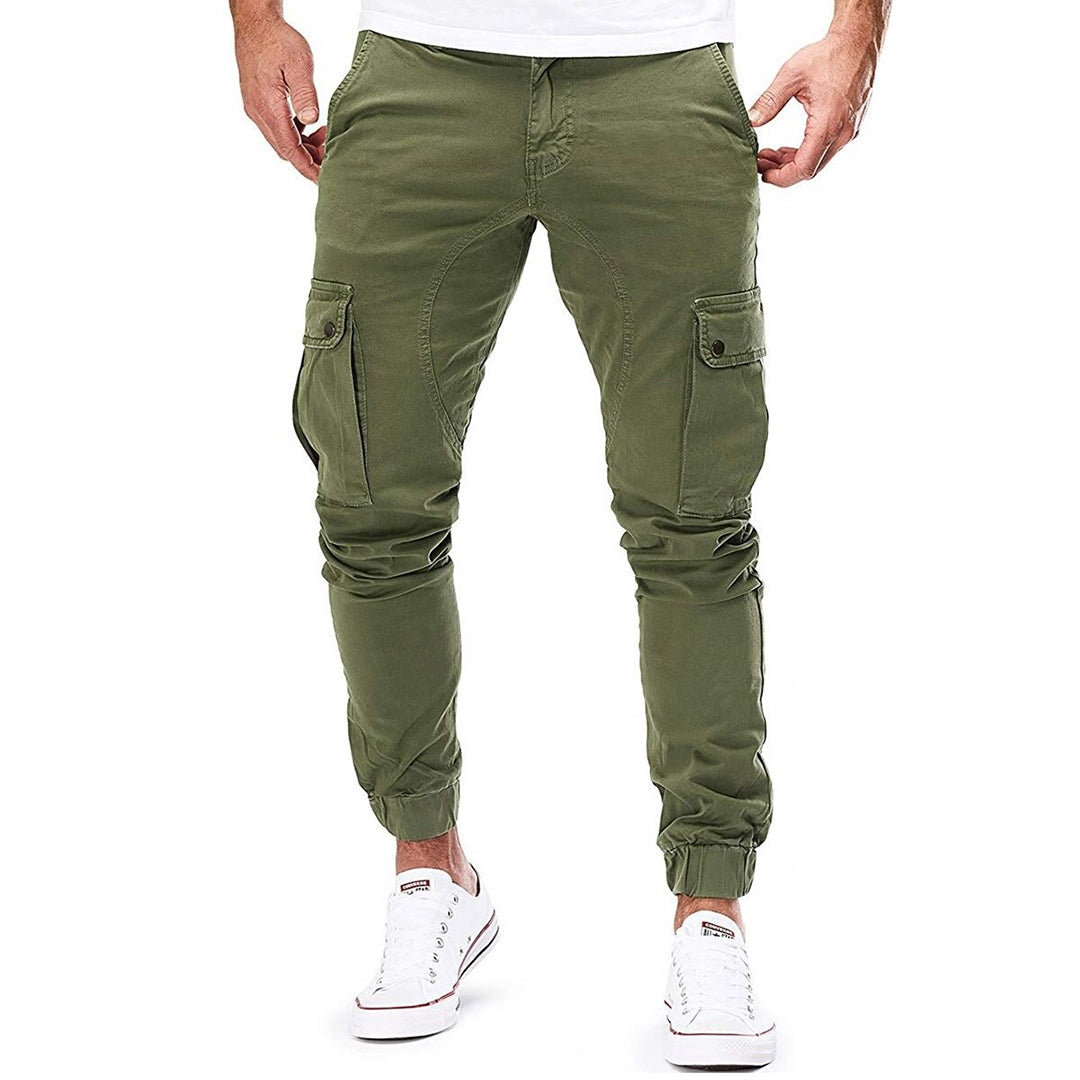 Męskie eleganckie spodnie cargo marki BECKETT - połącz wygodę i praktyczność ze stylem!