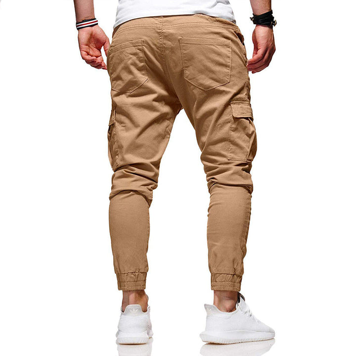 Męskie eleganckie spodnie cargo marki BECKETT - połącz wygodę i praktyczność ze stylem!