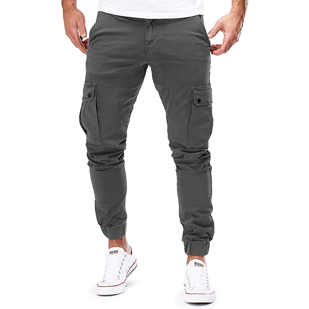 Męskie eleganckie spodnie cargo marki BECKETT - połącz wygodę i praktyczność ze stylem!