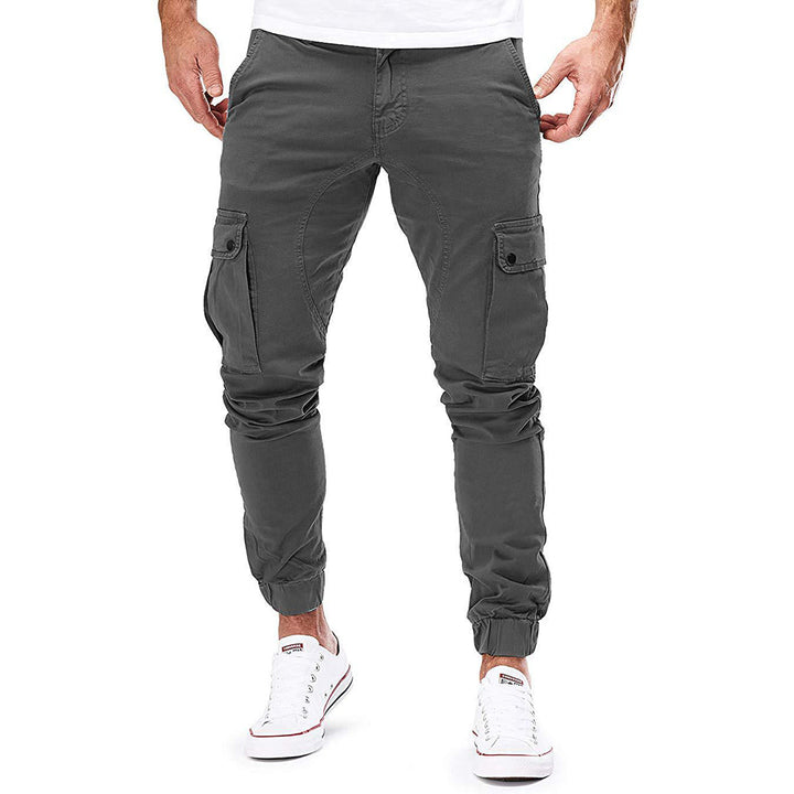 Męskie eleganckie spodnie cargo marki BECKETT - połącz wygodę i praktyczność ze stylem!
