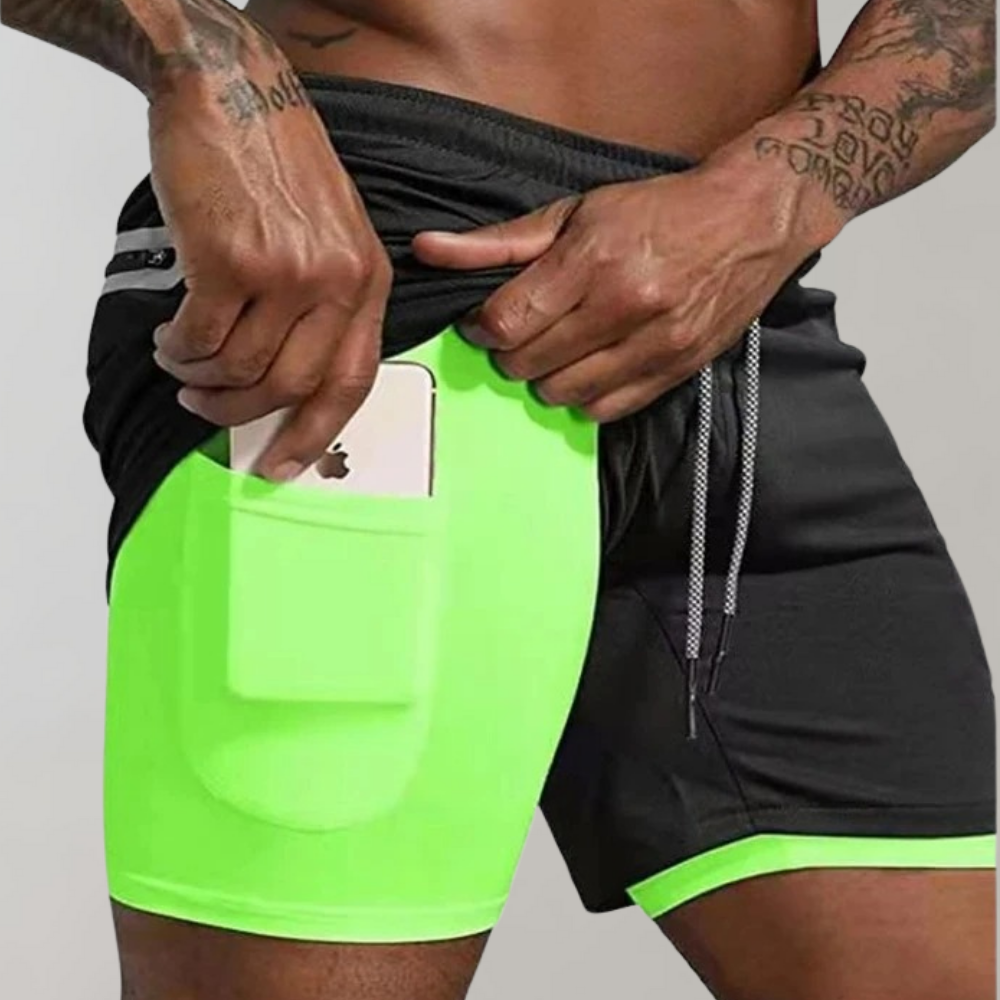 Elliot - Niezwykle wszechstronne i wygodne męskie spodenki fitness 2 w 1