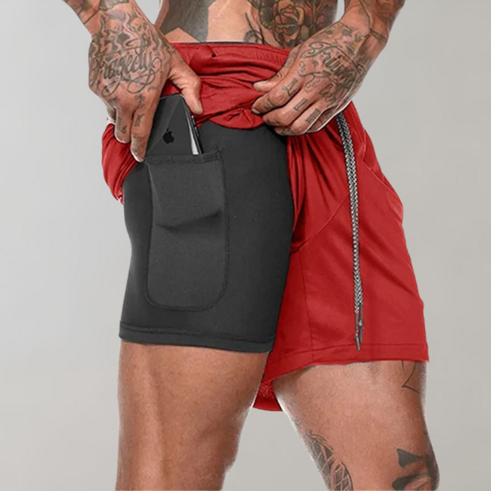 Elliot - Niezwykle wszechstronne i wygodne męskie spodenki fitness 2 w 1