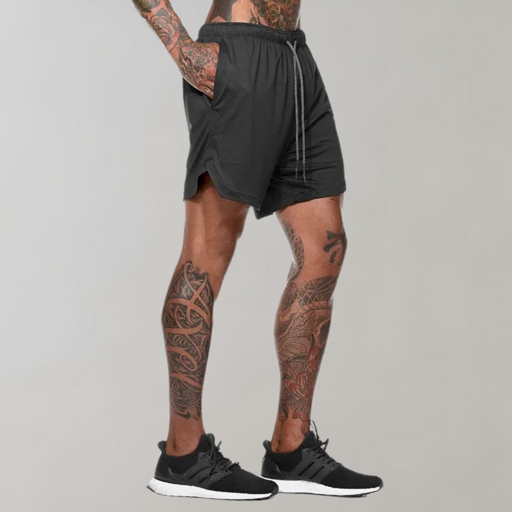 Elliot - Niezwykle wszechstronne i wygodne męskie spodenki fitness 2 w 1