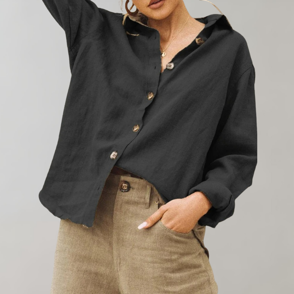 ELLA - Elegante Vintage-Leinenbluse für Damen