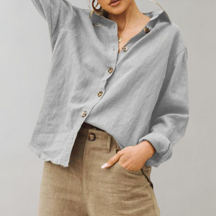 ELLA - Elegante Vintage-Leinenbluse für Damen