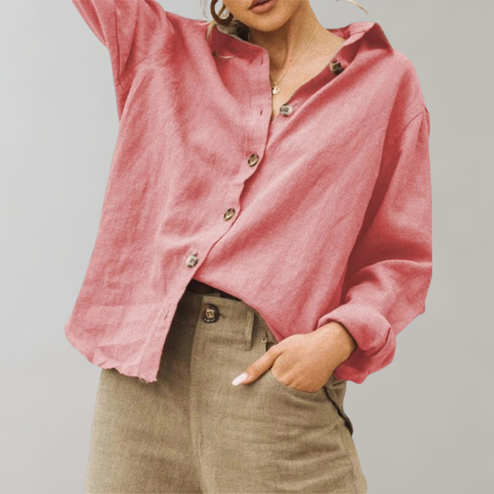 ELLA - Elegante Vintage-Leinenbluse für Damen