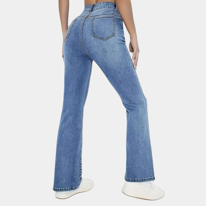 Pippa - Modne jeansy damskie z wysokim stanem w stylu casual