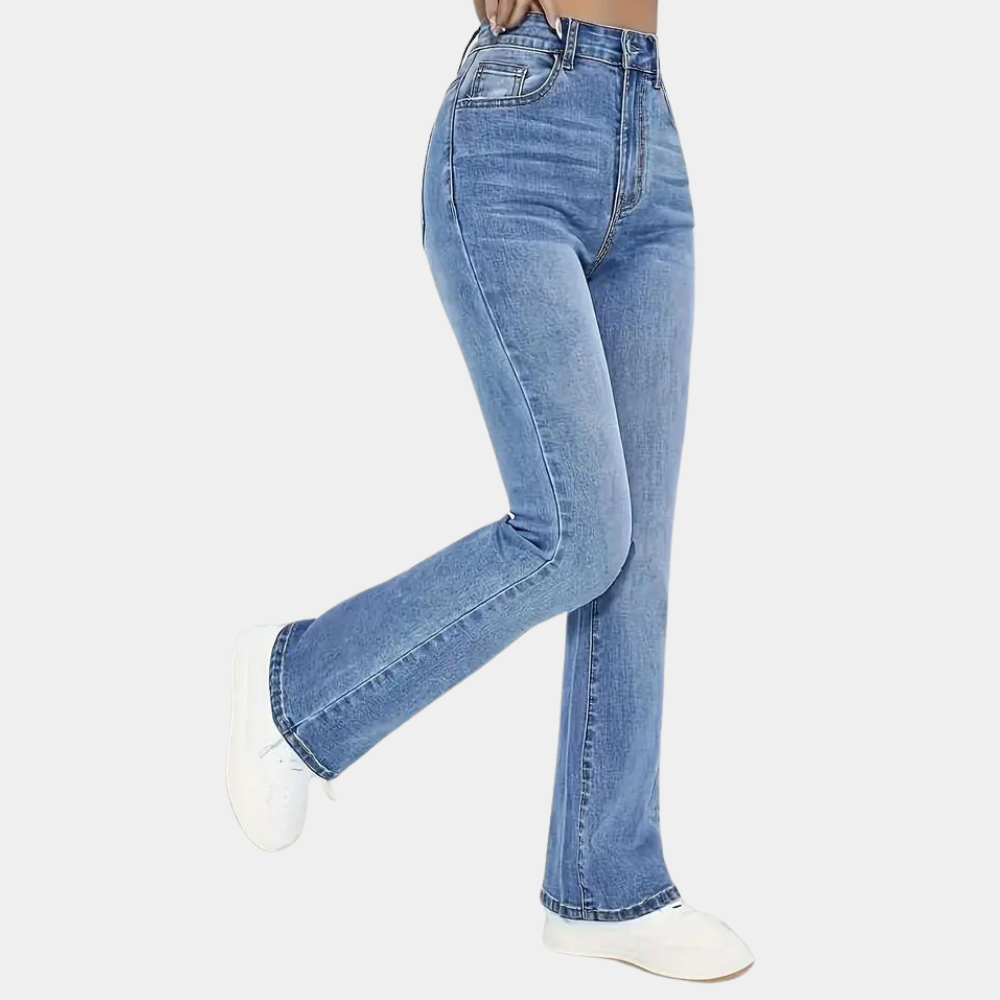 Pippa - Modne jeansy damskie z wysokim stanem w stylu casual