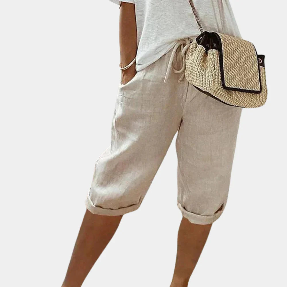 ComfortShorts Linen pour Femmes - Style et Confort Inégalés