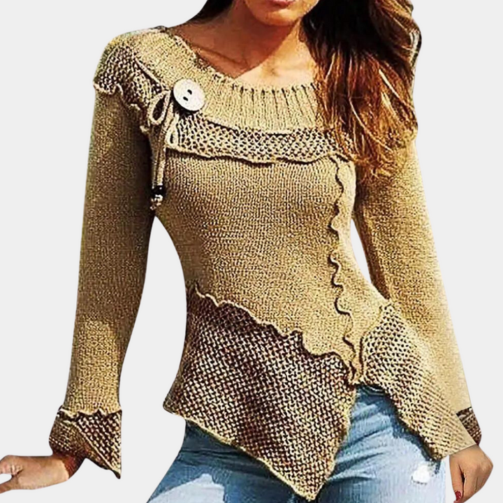 Kobiecy sweter z dzianiny gwarantujący elegancję