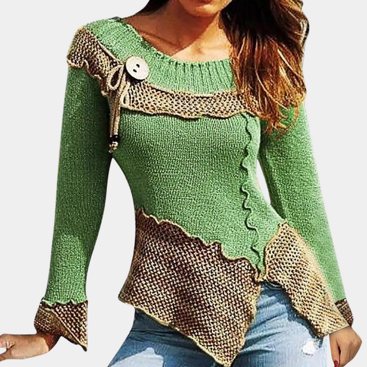 Kobiecy sweter z dzianiny gwarantujący elegancję