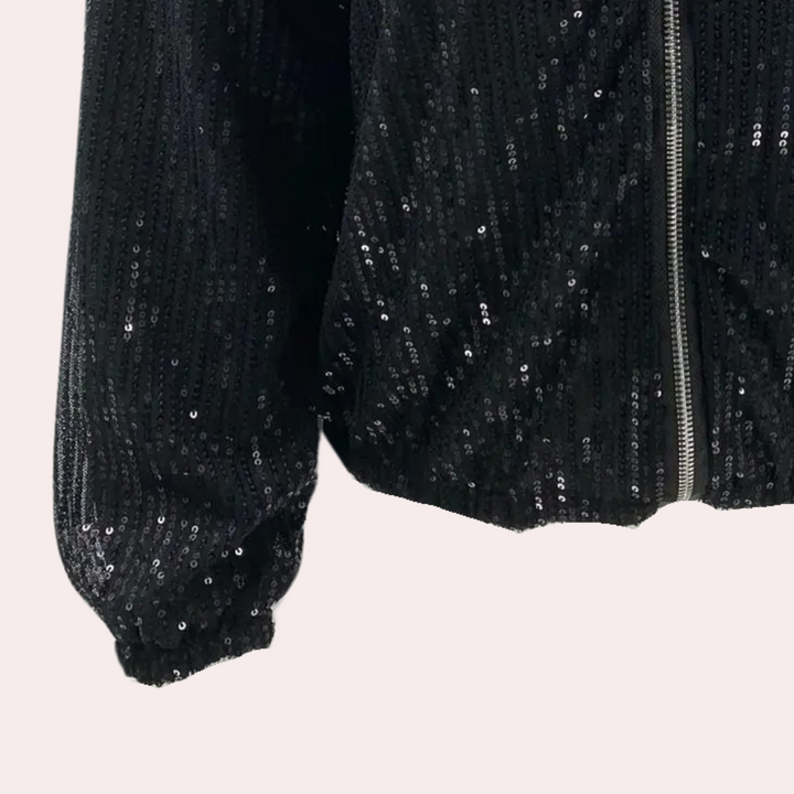 Elegancka damska kurtka z cekinami dla olśniewającego stylu