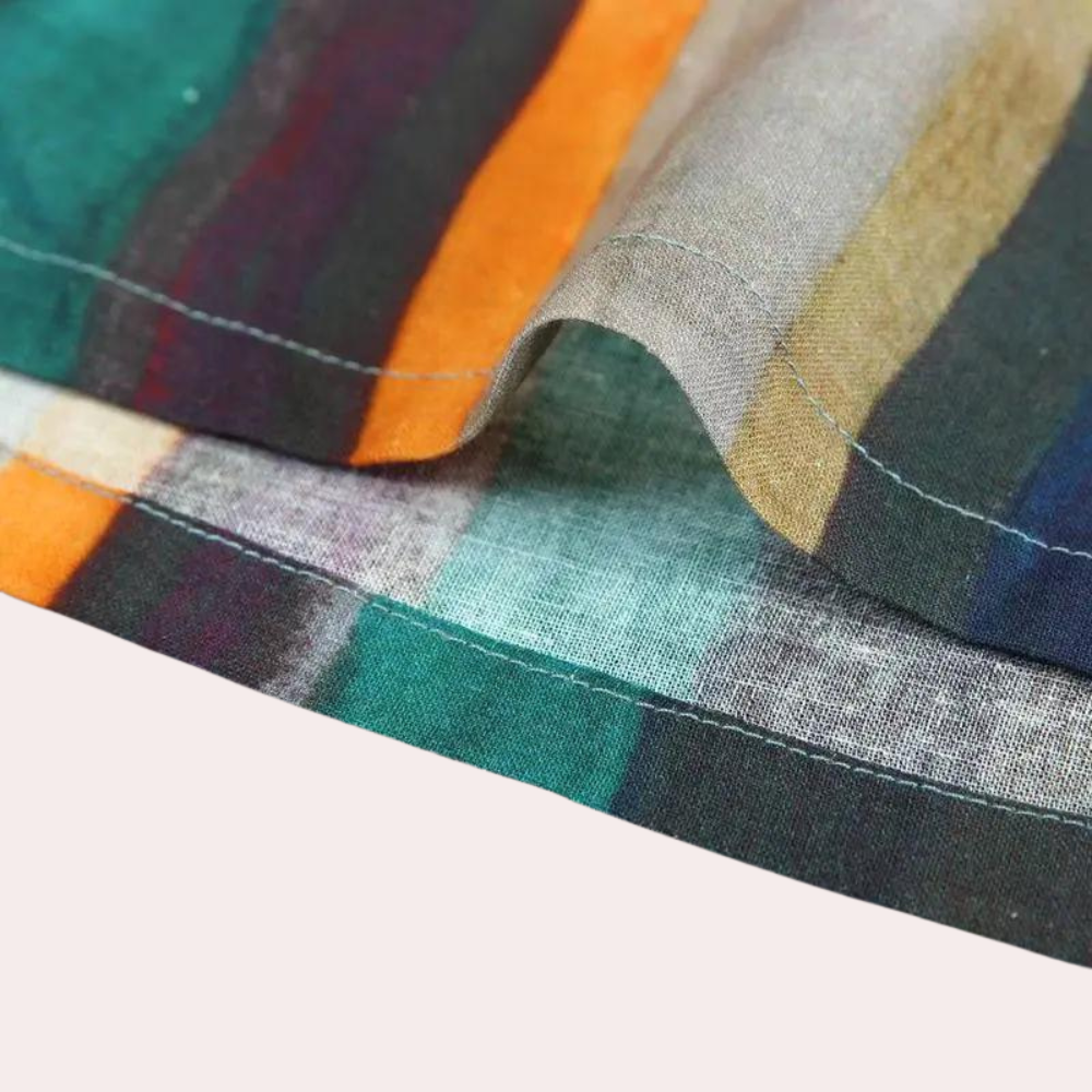 Modna spódnica damska w paski w stylu retro